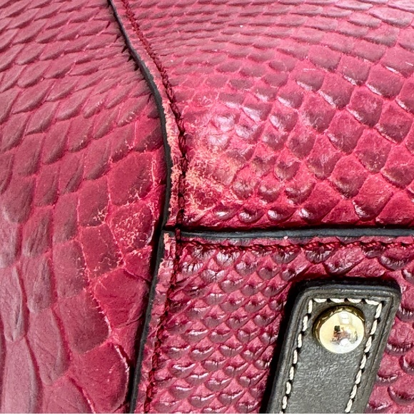 SOLD SOLD SOLD SOLD Dooney & Bourke Maxine Leather Snake Embossed Tote 💋 - Picture 11 of 15